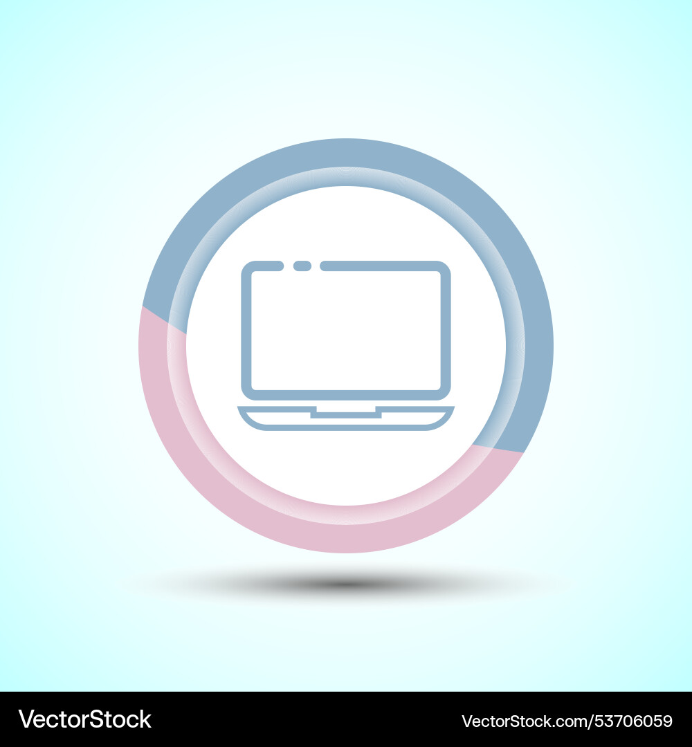 Laptop icon design computer for apps Vector Image