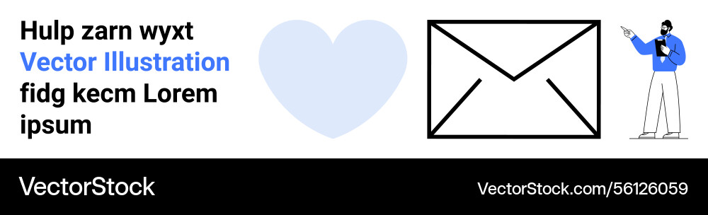 Minimalist design with envelope icon heart shape Minimalist design with envelope icon heart shape vector image