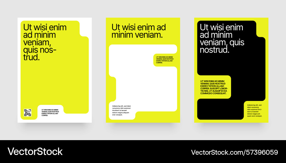 Simple template with abstract geometric shapes Vector Image