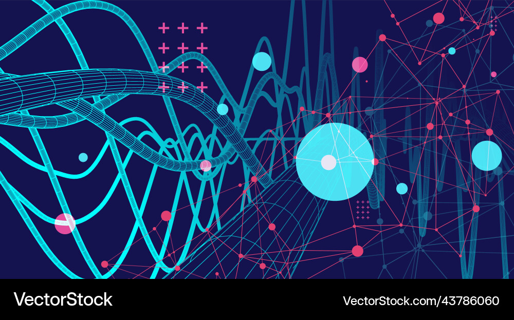 Abstract background with a wireframe dynamic Abstract background with a wireframe dynamic vector image