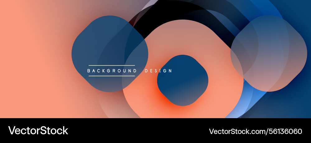 Abstract design overlapping circles create Vector Image