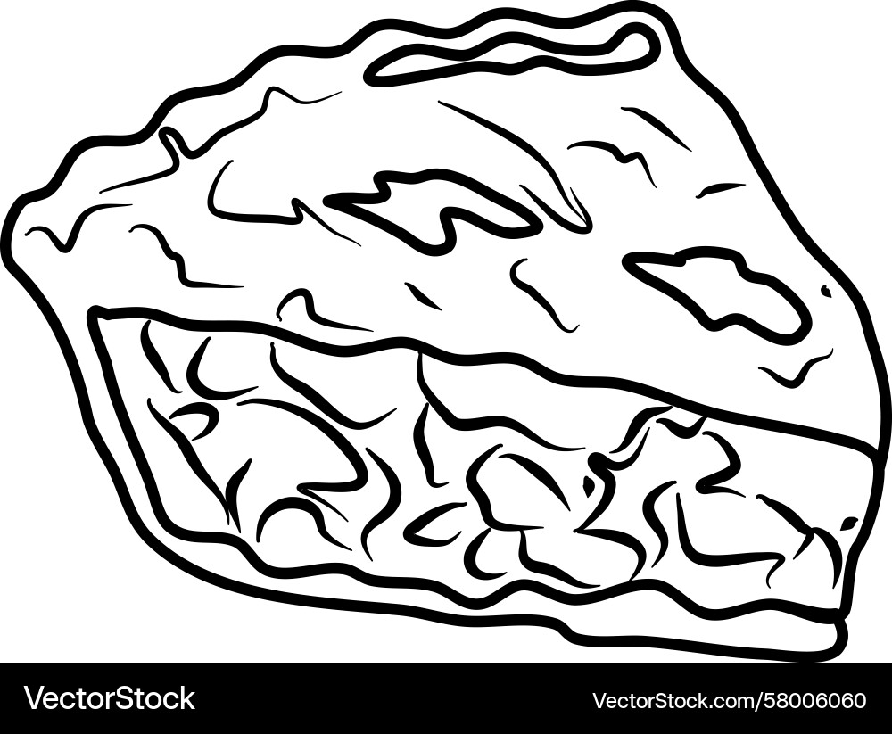 Lattice Crust Pie Slice Vector Image