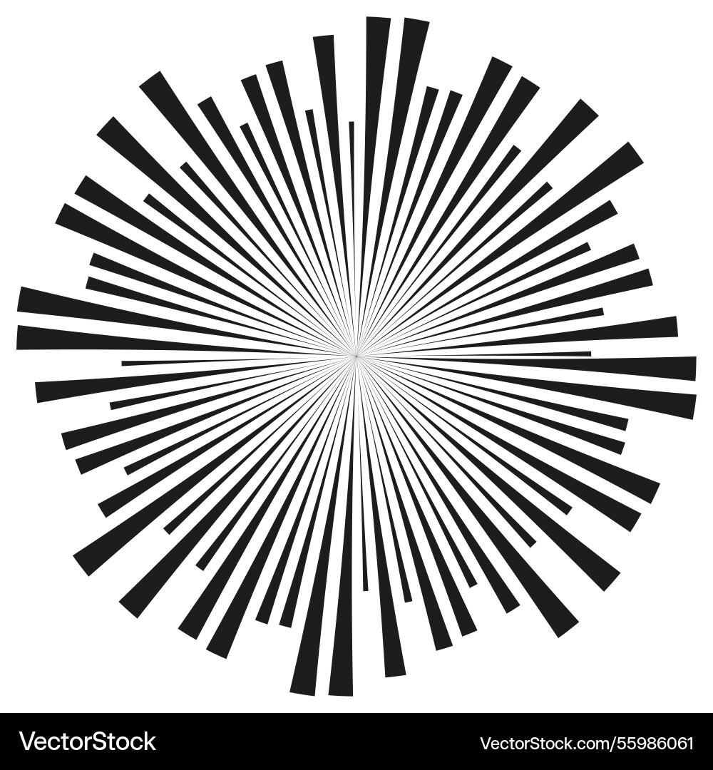 Circular burst effect abstract explosion rays Vector Image