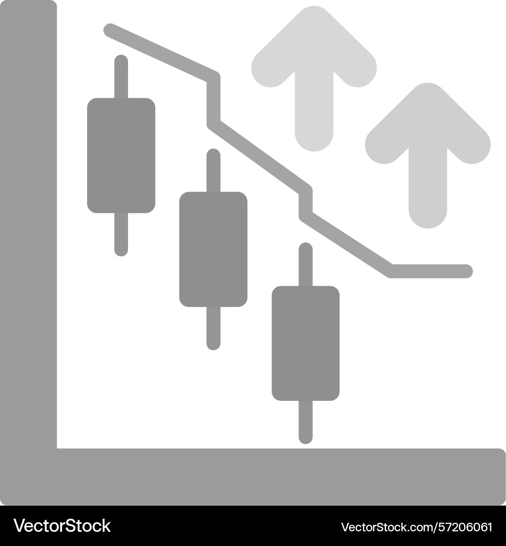 Increasing bar graph icon Vector Image