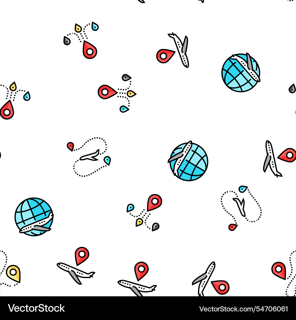 Location pin map point seamless pattern Vector Image