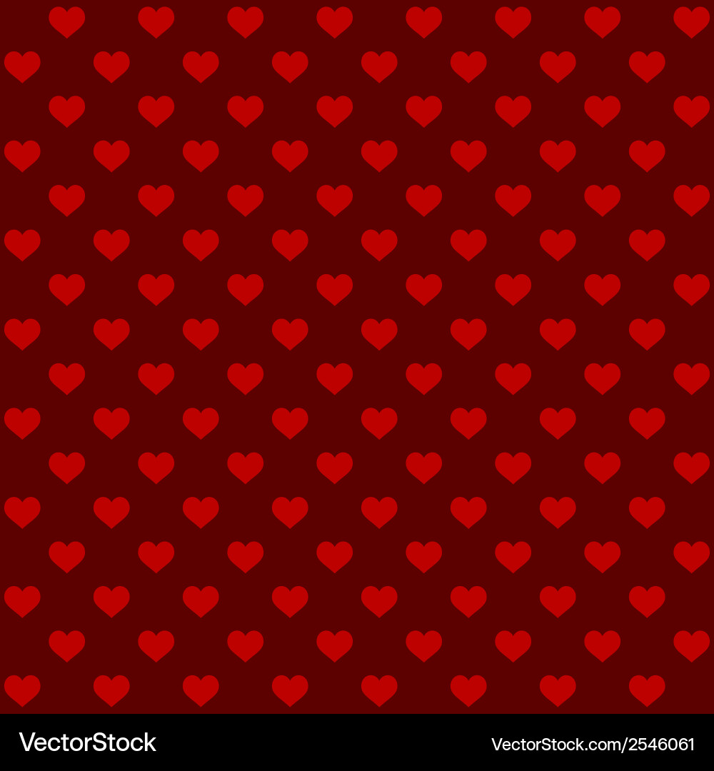 Seamless retro style pattern with hearts vector image