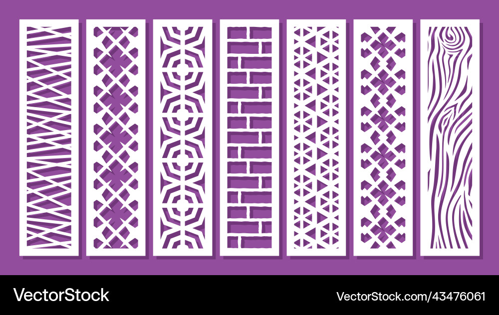Set of vertical rectangular panels lattice Set of vertical rectangular panels lattice vector image