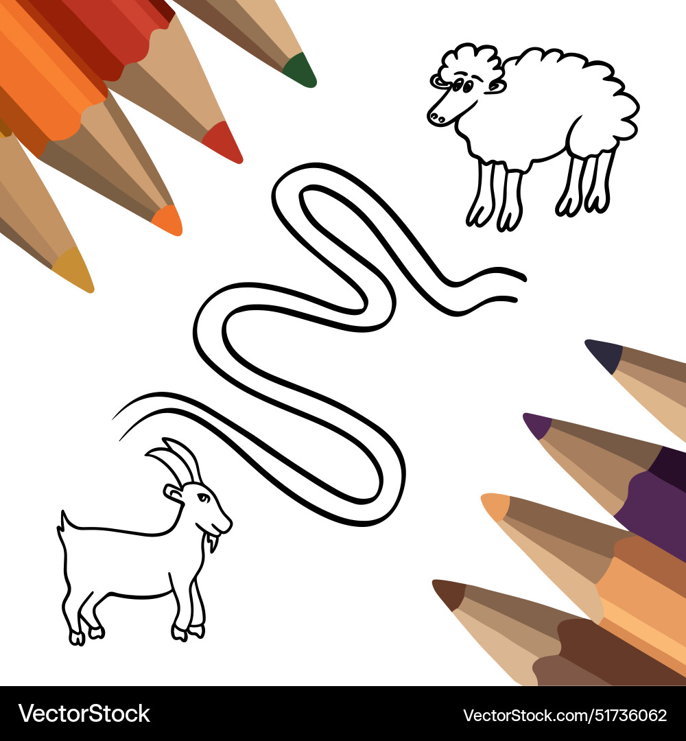 A task for the development of motor skills Vector Image