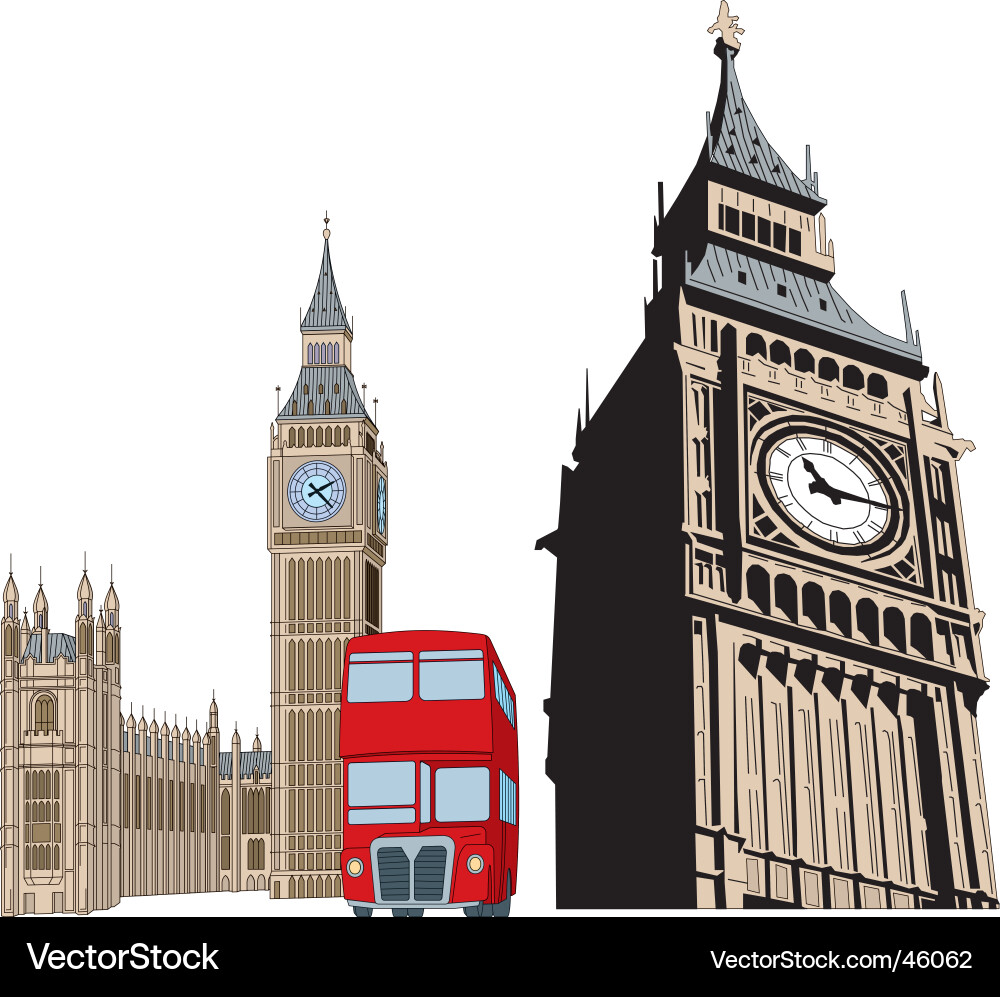 Big Ben Clock Tower vector image
