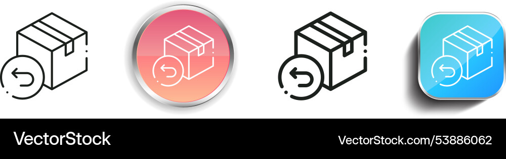 Exchange icon thin linear regular and button Exchange icon thin linear regular and button vector image