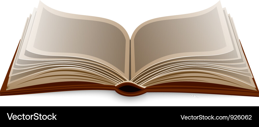 Isolated Open Book Vector Image