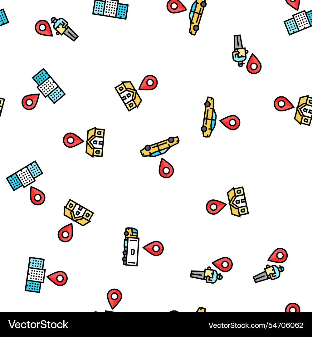 Location pin map point seamless pattern Location pin map point seamless pattern vector image