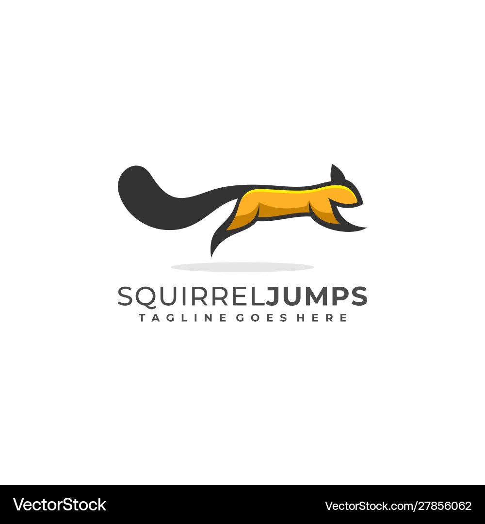 Squirrel jump design template Vector Image