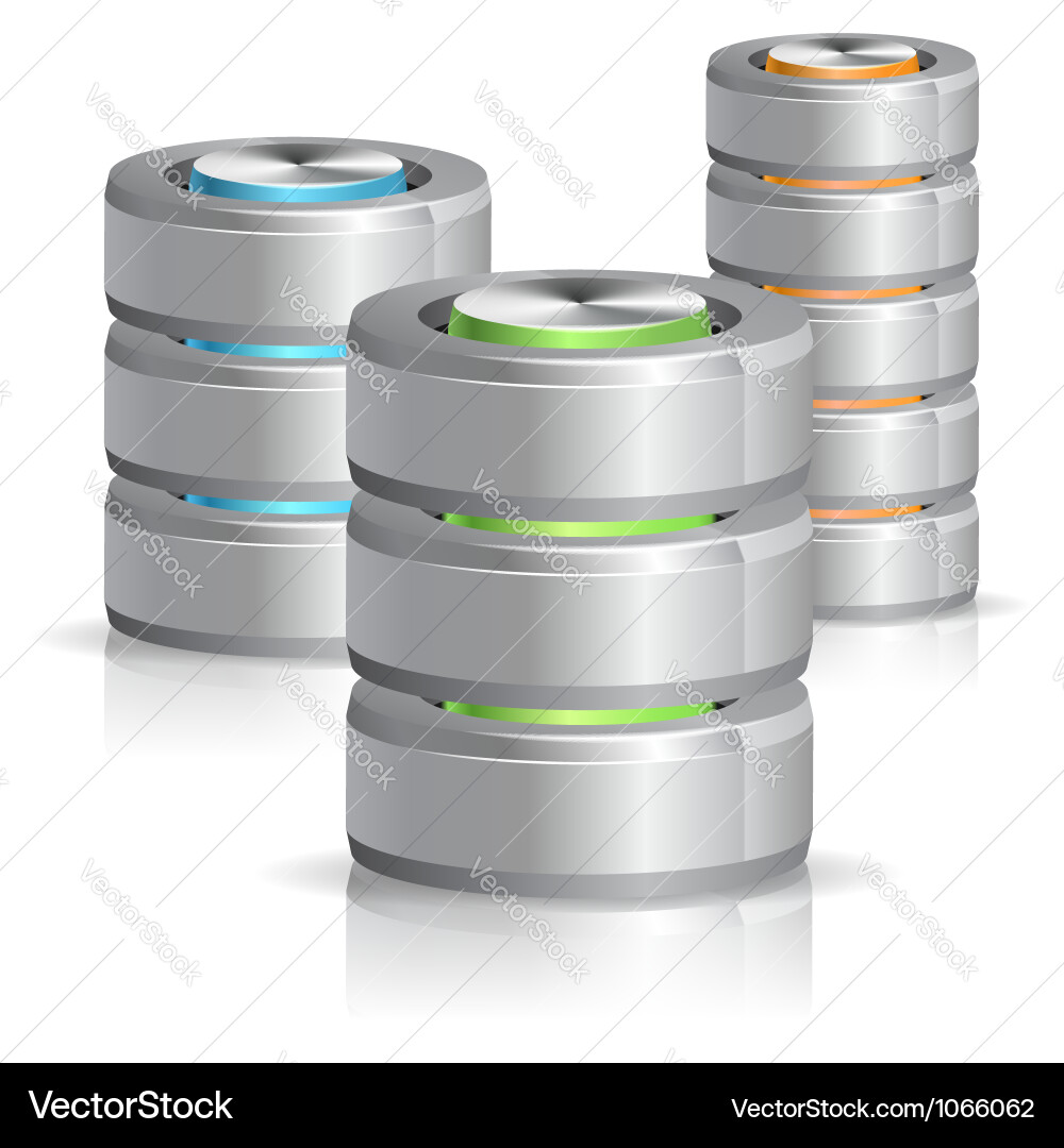 Storage and Hard Drive Icons vector image