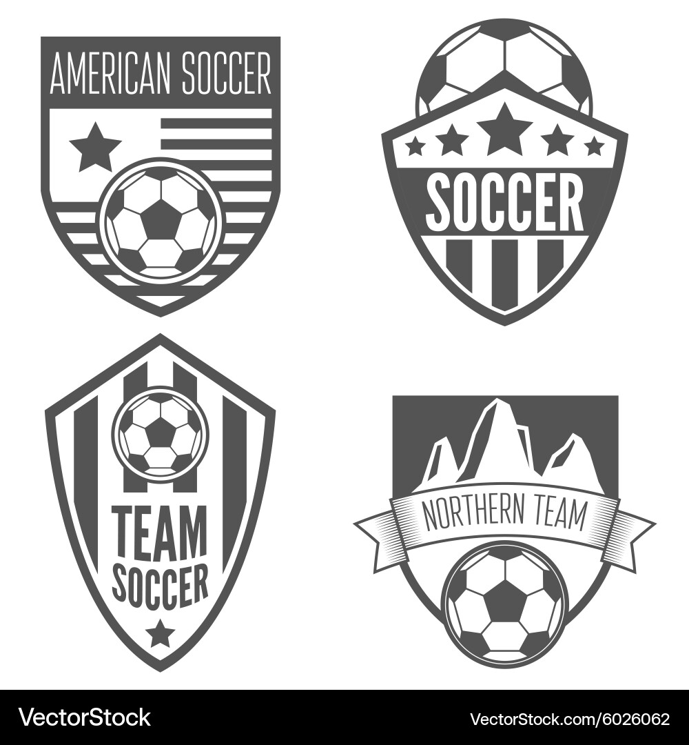 Vintage Soccer & Football Labels vector image