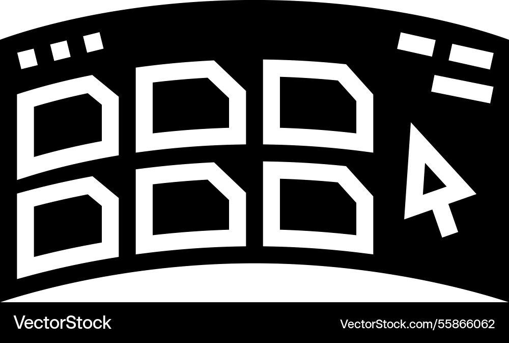Virtual user interface augmented reality glyph Virtual user interface augmented reality glyph vector image