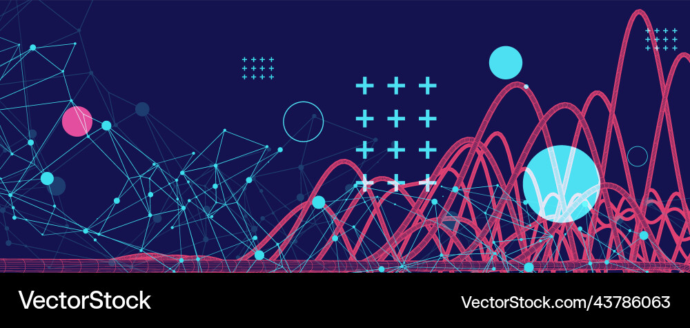 Abstract background with a wireframe dynamic Abstract background with a wireframe dynamic vector image