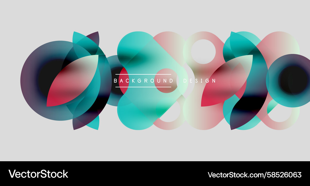 Abstract colorful shapes overlap creating dynamic Vector Image