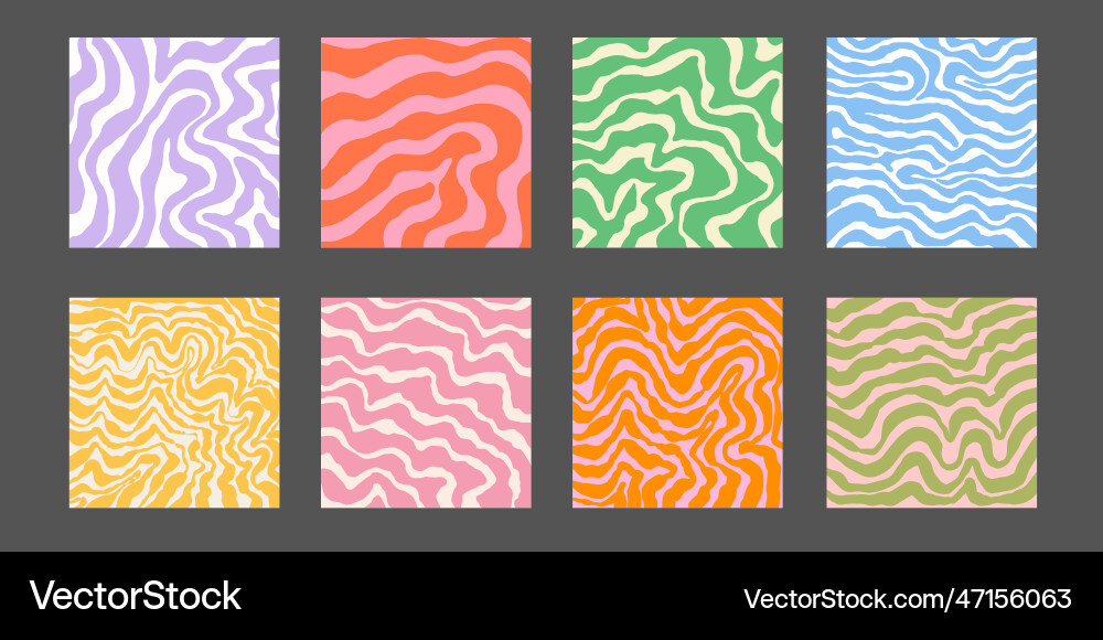 Groovy Retro Psychedelic Patterns vector image