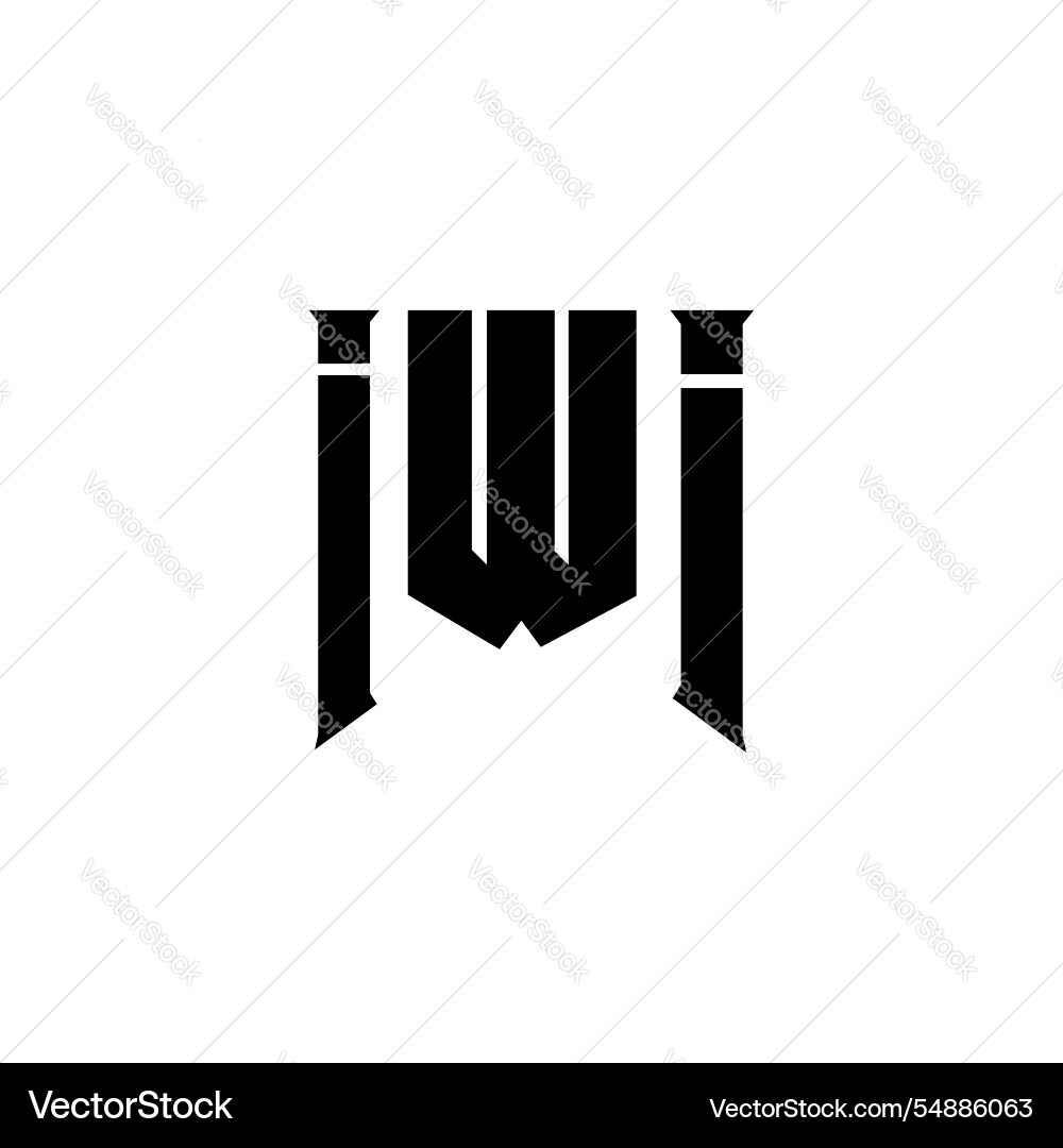 Iwi letter logo design for technology company Vector Image