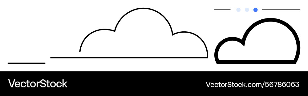 Minimalist cloud design with thin lines and subtle Vector Image