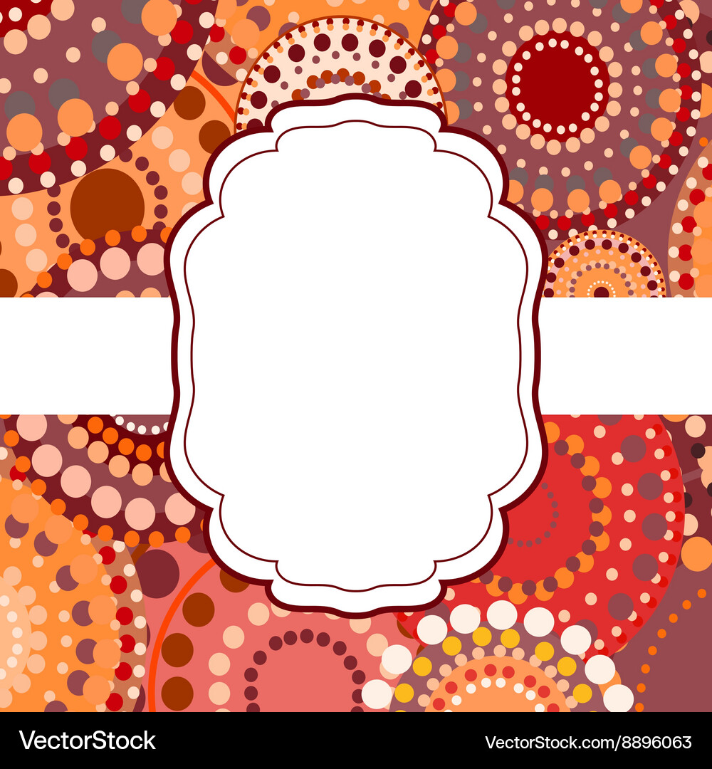 Patterned frame background invitation circular Vector Image