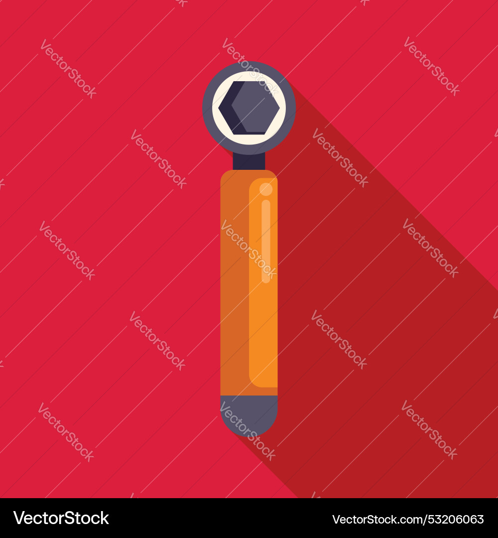 Screwdriver tool with hexagonal head Screwdriver tool with hexagonal head Vector Image