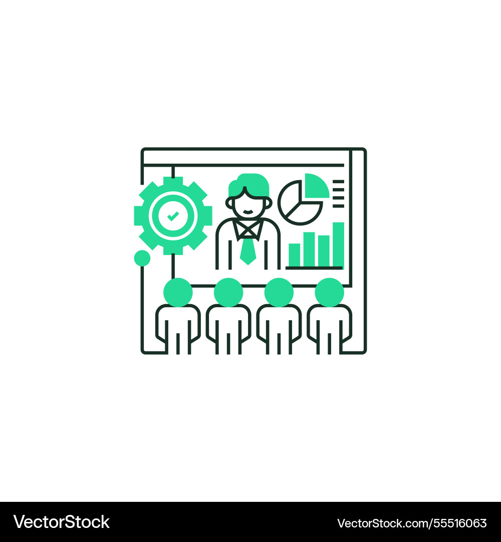 Training program line icon linear style sign Training program line icon linear style sign vector image