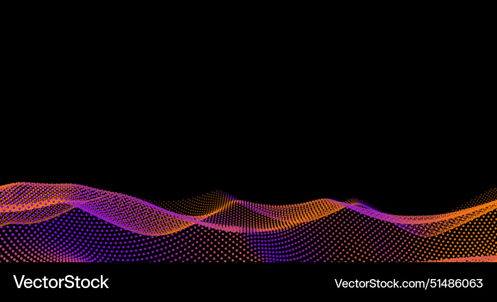 Wave pattern 3d glowing abstract digital Wave pattern 3d glowing abstract digital vector image