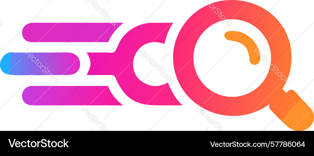 Bold gradient search bar with abstract forms vector image
