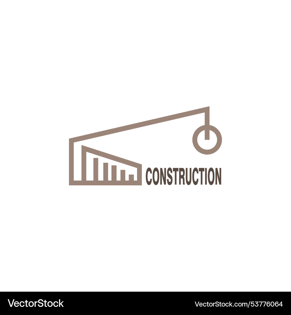 Building line logo construction design abstract Vector Image