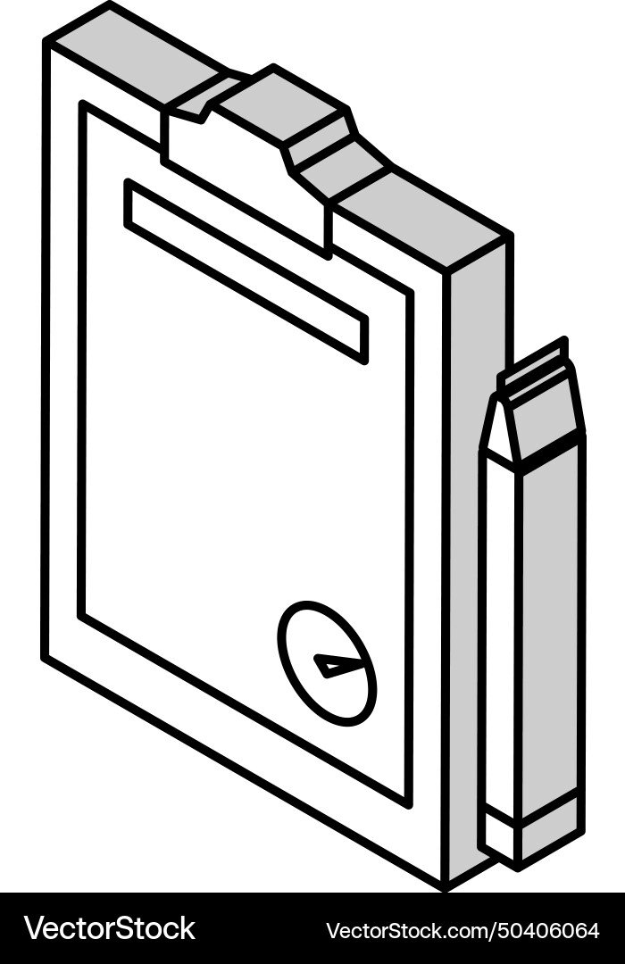 Check document file isometric icon Check document file isometric icon Vector Image