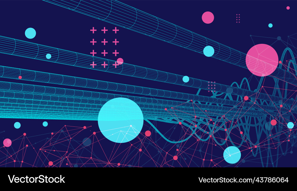 Dynamic Abstract Network Background vector image