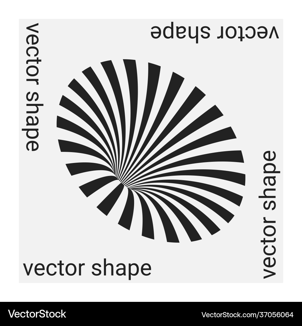 Dynamic Geometric Swirl Pattern vector image