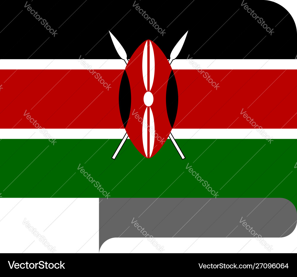 Flag horizontal shape pointer for world map Flag horizontal shape pointer for world map vector image