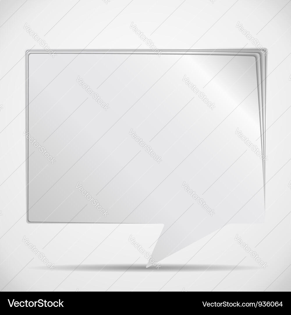 Paper speech bubble Vector Image