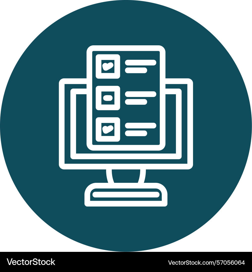 Quality monitoring line circle style icon design Vector Image