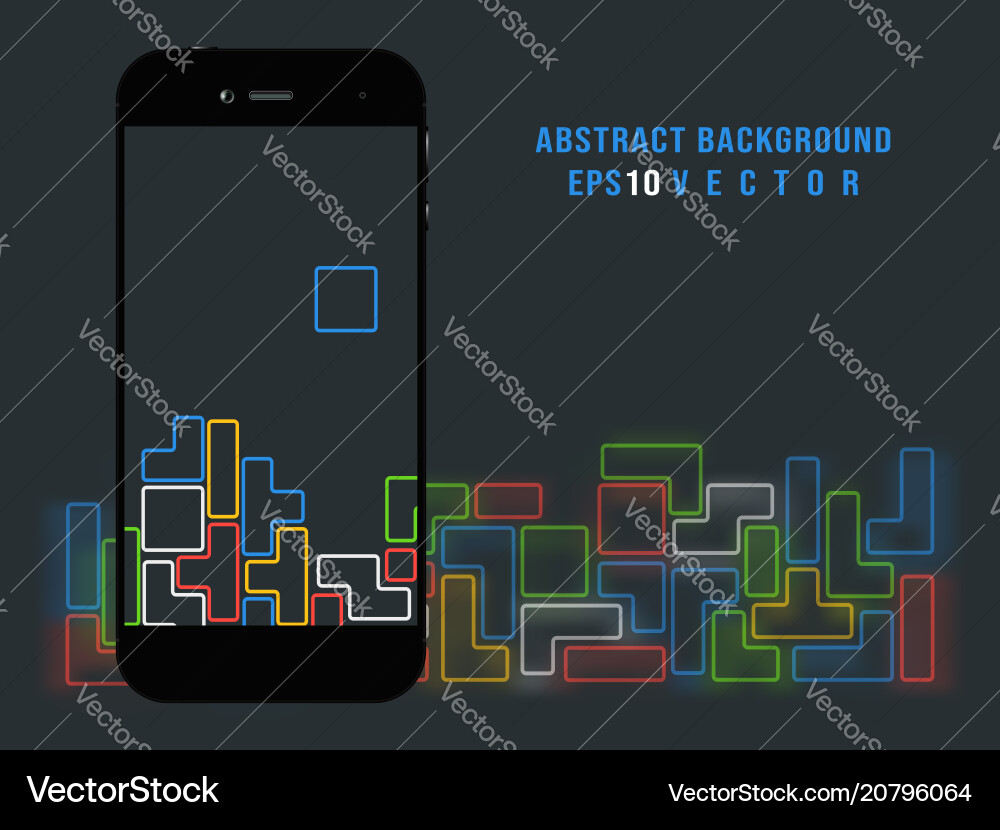 Retro Smartphone Game Background vector image