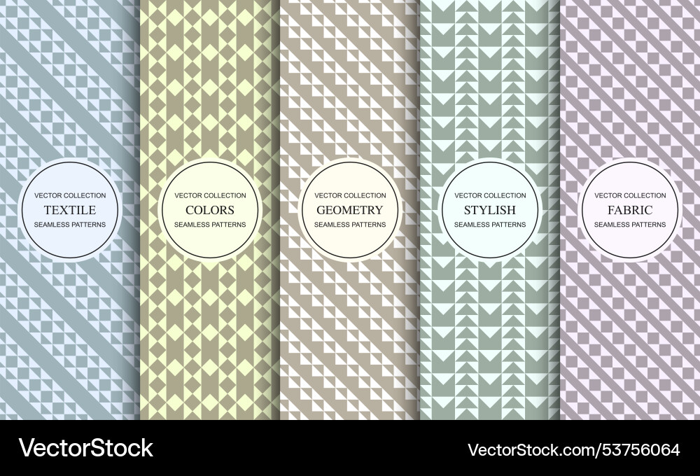 Set of seamless colorful patterns Set of seamless colorful patterns vector image