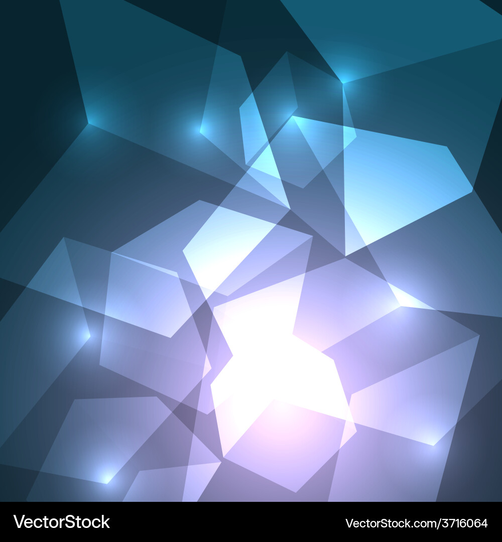 Shining Cube Abstract Background vector image