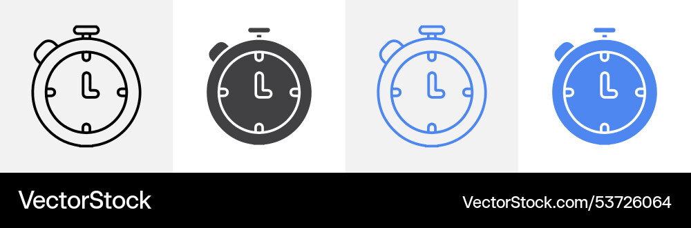 Timer icon set use for web Vector Image