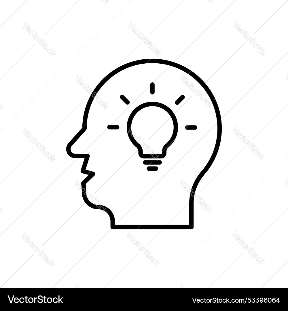 Understand line icon isolated on white background vector image