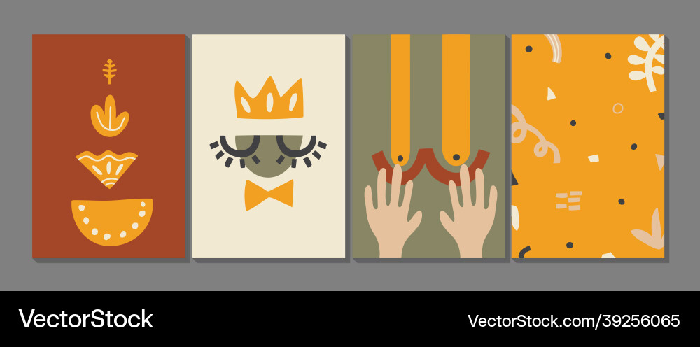 Abstract human parts banners contemporary art Abstract human parts banners contemporary art vector image