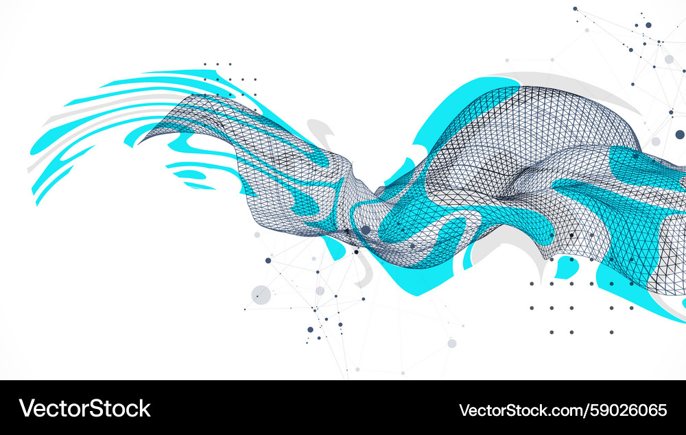 Abstract wave is made in a frame style template Abstract wave is made in a frame style template Vector Image