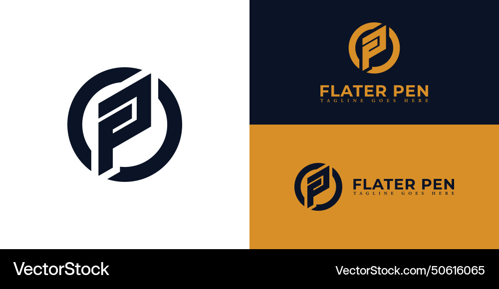 Abstrakter Anfangsbuchstaben fp oder pf Logo in tiefblau Abstrakter Anfangsbuchstaben fp oder pf Logo in tiefblau vektorbild