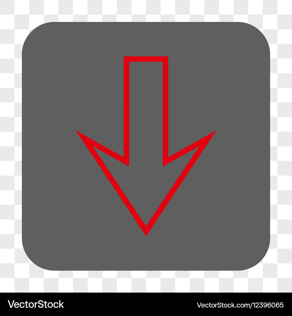 Arrow down rounded square button Vector Image
