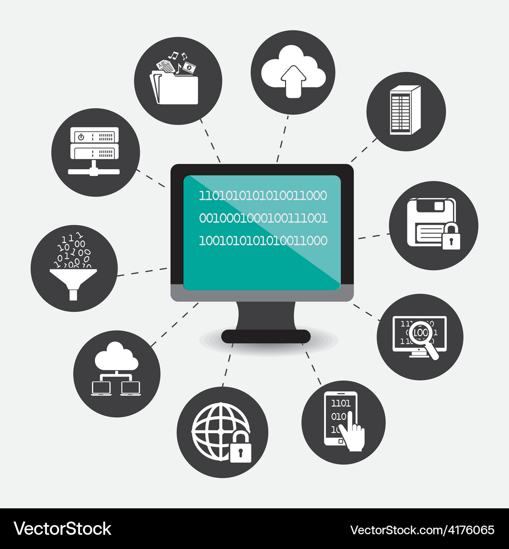 Data Architecture Concepts Vector Image