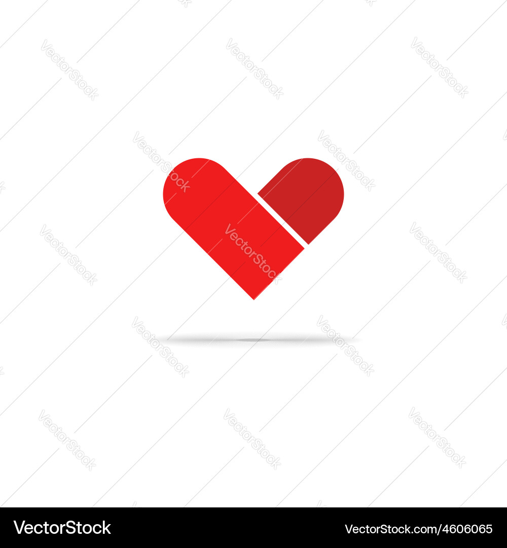Herz Grafik Liebe Form Mockup Logo vektorbild