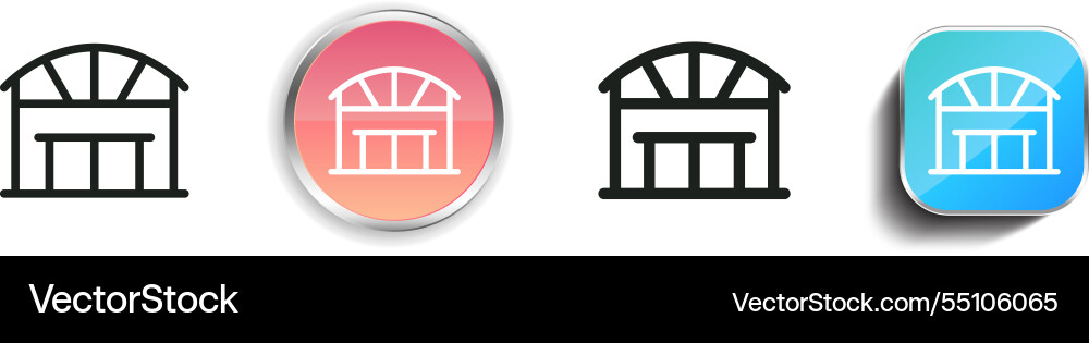 House icon thin linear regular and button style vector image