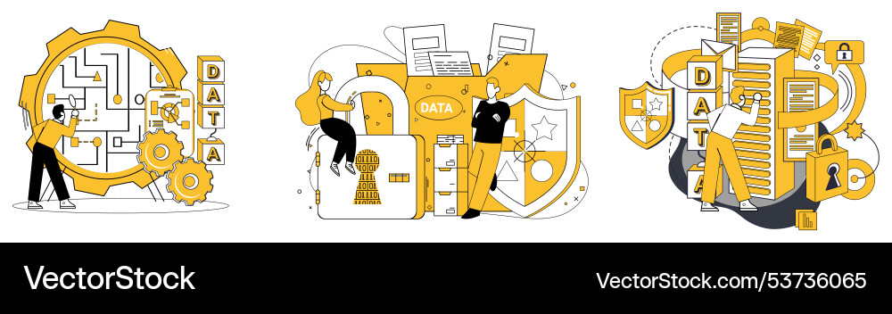 Work with data progress is symphony orchestrated Work with data progress is symphony orchestrated vector image
